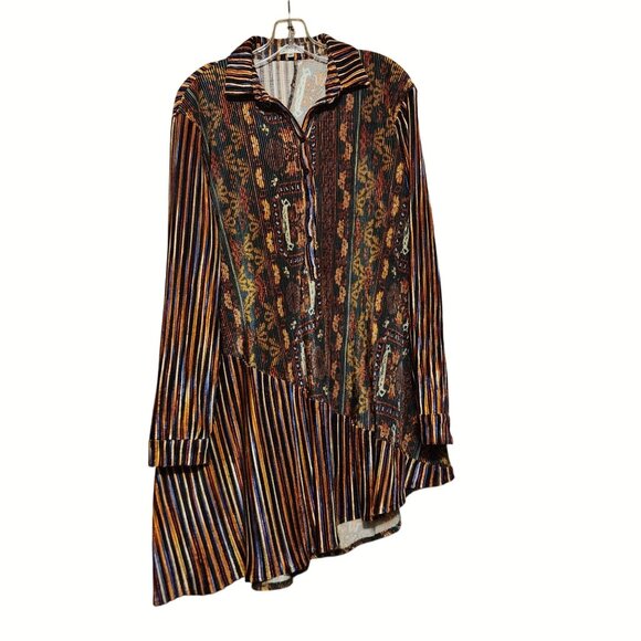 Adore Women's Multicolor Striped & Patterned Asymmetrical Dress Size M - Picture 1 of 5